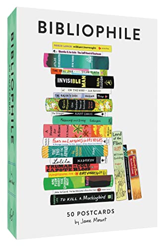 Bibliófilo: 50 Postales: (Postales literarias, regalo de papelería para amantes de los libros)
