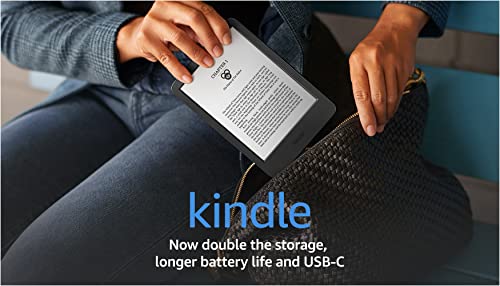 Amazon Kindle: el Kindle más liviano y compacto, con batería de mayor duración, luz frontal ajustable y 16 GB de almacenamiento – Negro