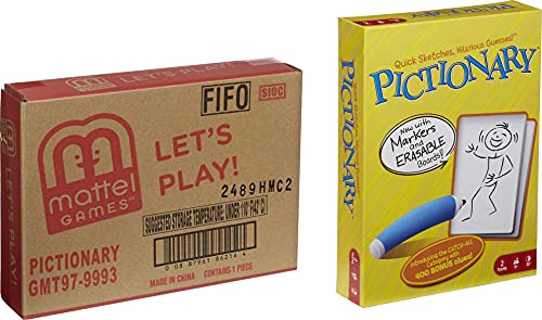 Mattel Games Pictionary Juego de mesa, juego de dibujo para niños, adultos y noche de juegos, categoría única para 2 equipos (exclusivo de Amazon)