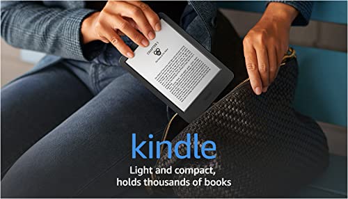 Amazon Kindle: el Kindle más liviano y compacto, con batería de mayor duración, luz frontal ajustable y 16 GB de almacenamiento – Negro