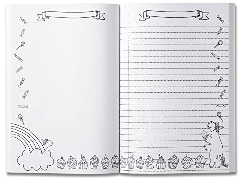 Diario y cuaderno de bocetos de unicornio