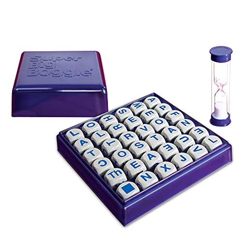 Super Big Boggle con cuadrícula de 6x6 y 36 cubos de letras de Winning Moves Games USA, el juego de Boggle más grande de todos los tiempos, cronómetro de arena de 4 minutos, para 2 o más jugadores, mayores de 8 años (1165)