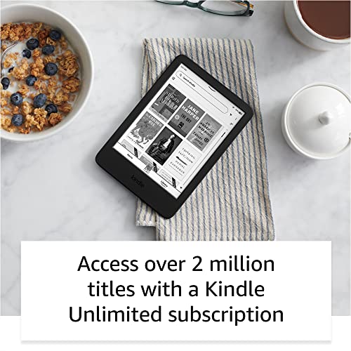 Amazon Kindle: el Kindle más liviano y compacto, con batería de mayor duración, luz frontal ajustable y 16 GB de almacenamiento – Negro