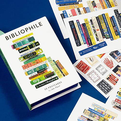 Bibliófilo: 50 Postales: (Postales literarias, regalo de papelería para amantes de los libros)