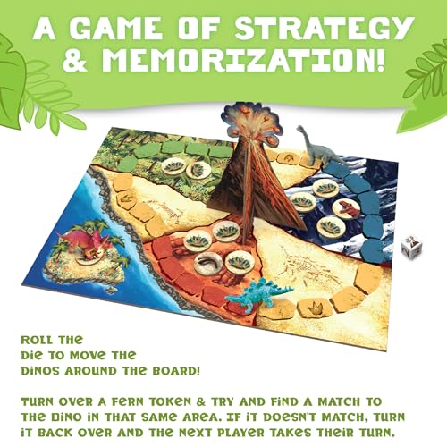 Peaceable Kingdom Dinosaur Escape Juego de memoria cooperativo de lógica y suerte para niños de 2 a 4 años a partir de 4 años