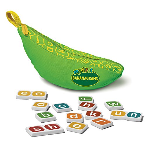 Bananagrams My First: juego de mesa de ortografía para niños, ganador de múltiples premios, para mayores de 4 años
