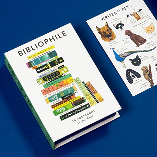 Bibliófilo: 50 Postales: (Postales literarias, regalo de papelería para amantes de los libros)