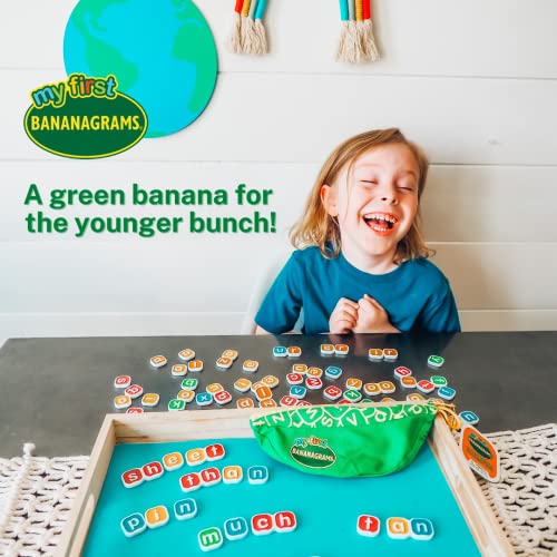 Bananagrams My First: juego de mesa de ortografía para niños, ganador de múltiples premios, para mayores de 4 años