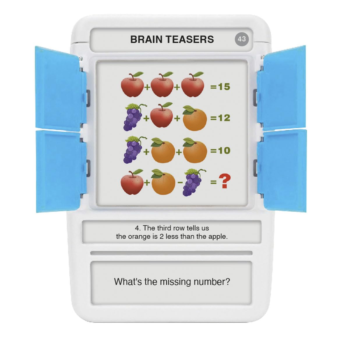 Juego de viaje 100 PICS Brain Teasers - Resuelve 100 rompecabezas | Tarjetas flash con estuche de revelación de diapositivas | Juego de cartas, regalo, relleno de calcetines | Horas de diversión para niños y adultos | Edad 6+