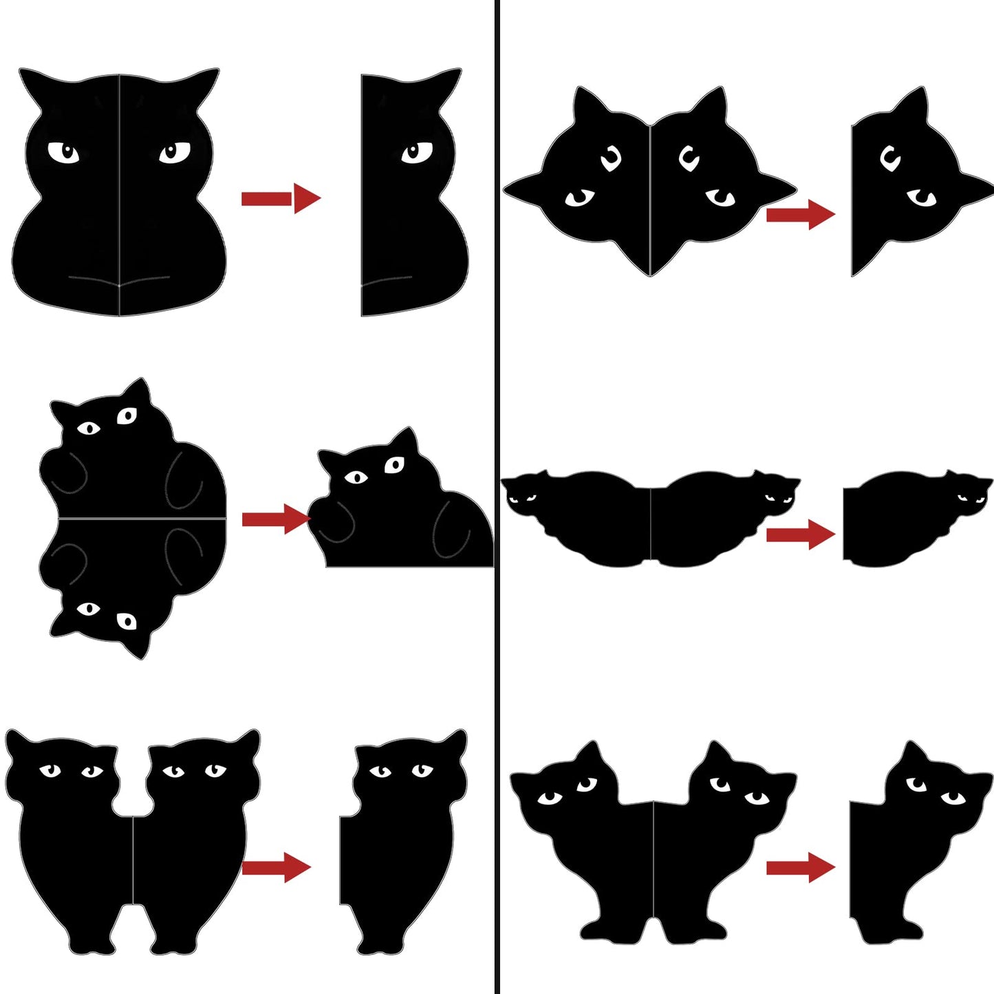 Marcapáginas de gato negro para mujer, 6 marcadores magnéticos, bonitos clips para libros, regalos para amantes de los gatos, clips magnéticos para páginas de libros, marcapáginas kawaii para mujeres, profesoras, estudiantes y amantes de los libros.