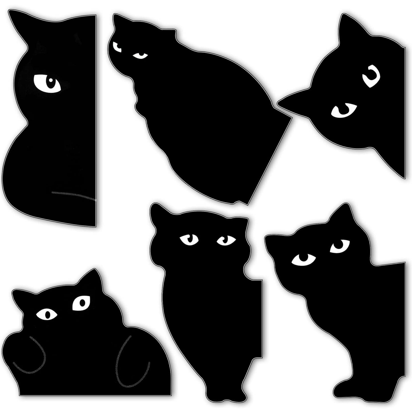 Marcapáginas de gato negro para mujer, 6 marcadores magnéticos, bonitos clips para libros, regalos para amantes de los gatos, clips magnéticos para páginas de libros, marcapáginas kawaii para mujeres, profesoras, estudiantes y amantes de los libros.