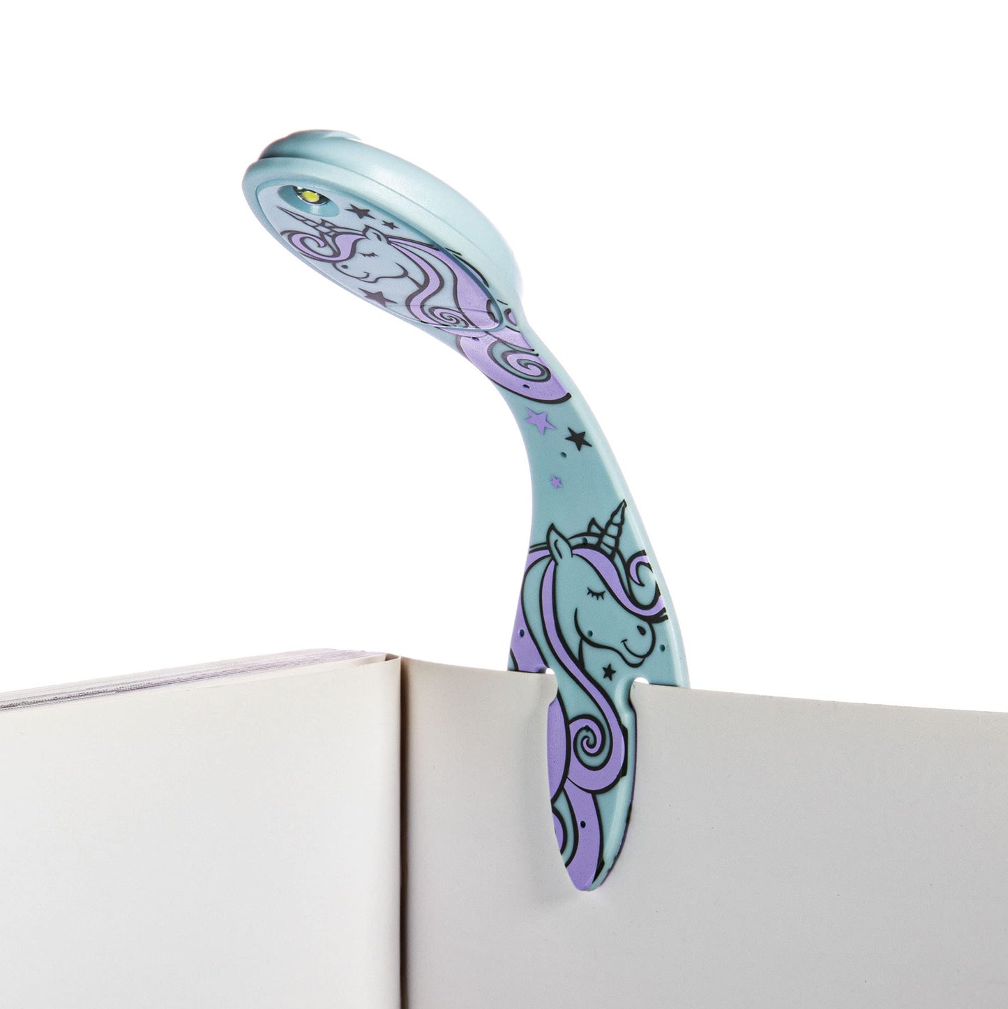 Luz de lectura Flexilight | Luz de libro marcapáginas 2 en 1 | Lámpara de lectura LED con clip | Antorcha de libros para niños y adultos para leer en la cama | Accesorios para libros | Idea de regalo para lectores y amantes de los libros (unicornio)