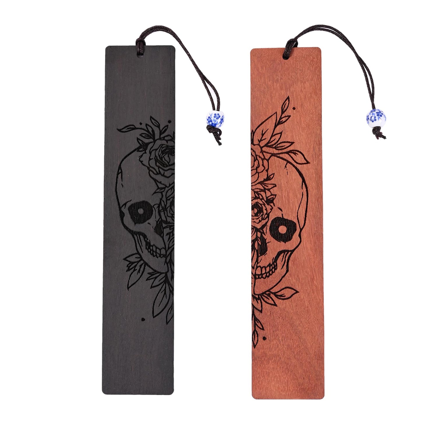 Marcador de terror, marcadores de Halloween geniales, marcadores góticos de calavera para regalos de terror para adultos (cráneo)