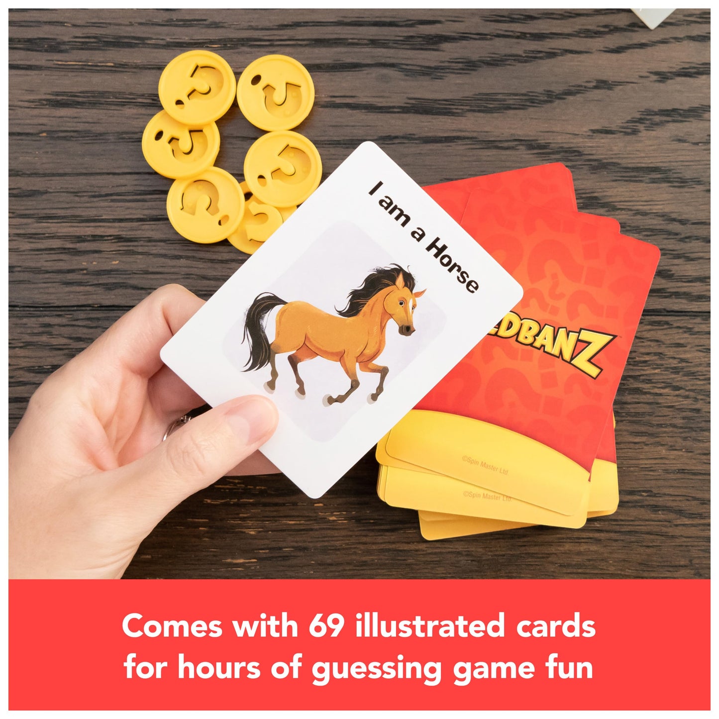 Hedbanz 2023 Edition Cards Juego de mesa de adivinación de imágenes: juegos familiares, juegos para la noche de juegos familiares, juegos para niños, juegos de cartas para familias y niños de 6 años en adelante