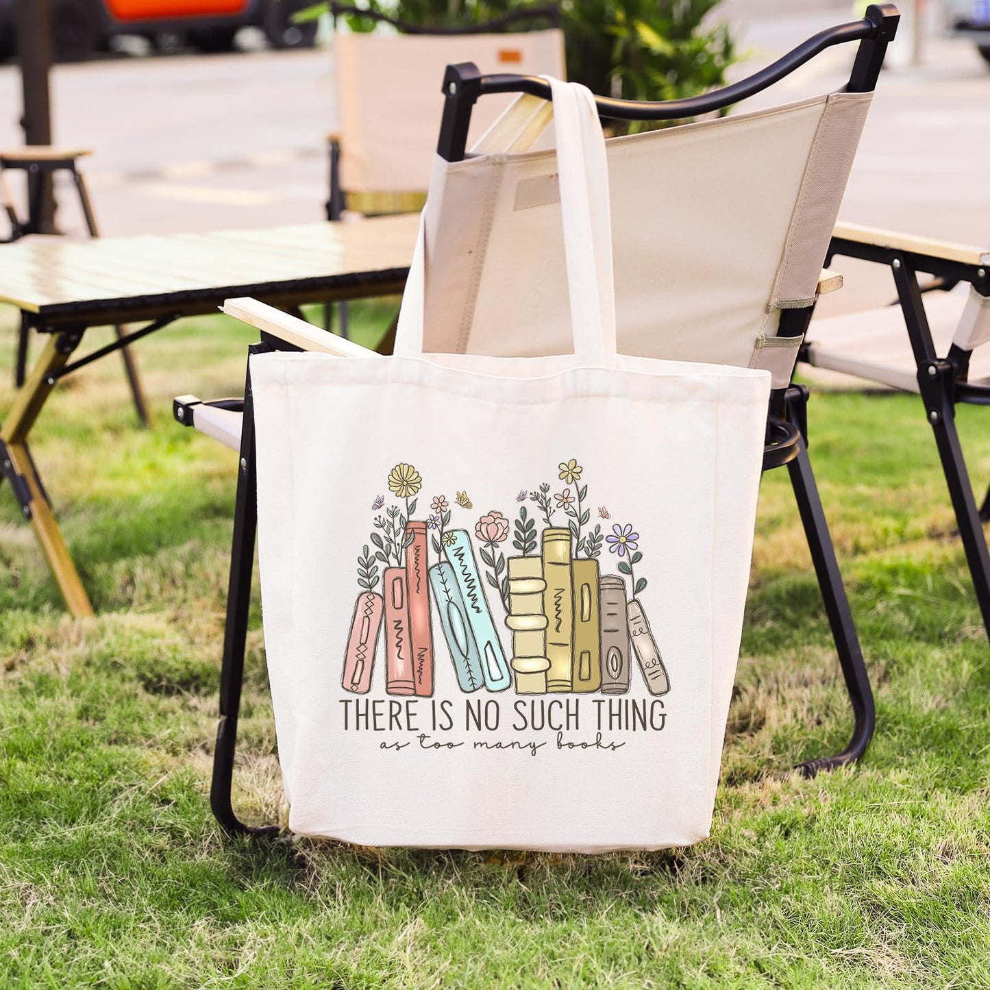 Bolsa de lona LEADO con bolsillos para libros, ideal para adultos, ideal para amantes de la lectura, Día de la Madre, cumpleaños y para mujeres. Ideal para bibliotecarios, lectores y amantes de los libros.