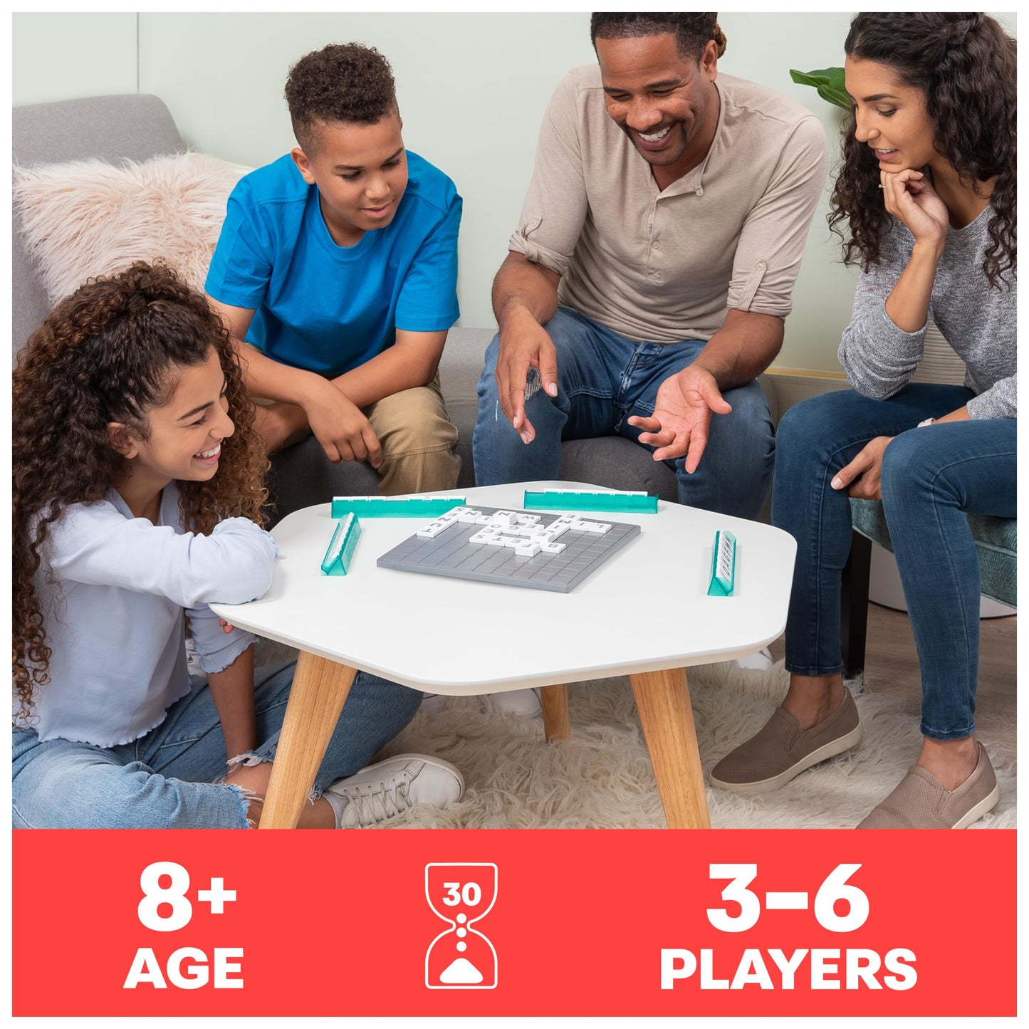 Upwords, juego de palabras con fichas de letras apilables y tablero de juego giratorio, nueva versión 2023 | Juegos para la noche de juegos en familia | Juegos familiares, para adultos y niños de 8 años en adelante