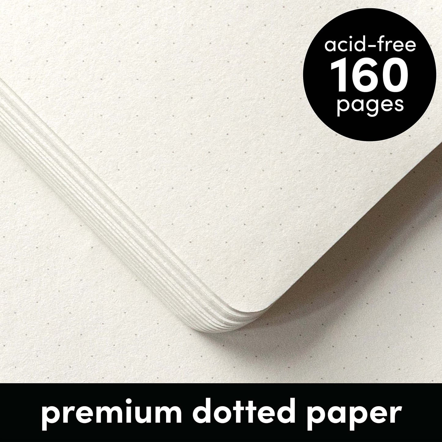 PAPERAGE 点状日记本,(鼠尾草绿色),160 页,中号 5.7 英寸 x 8 英寸 - 100 GSM 厚纸,精装
