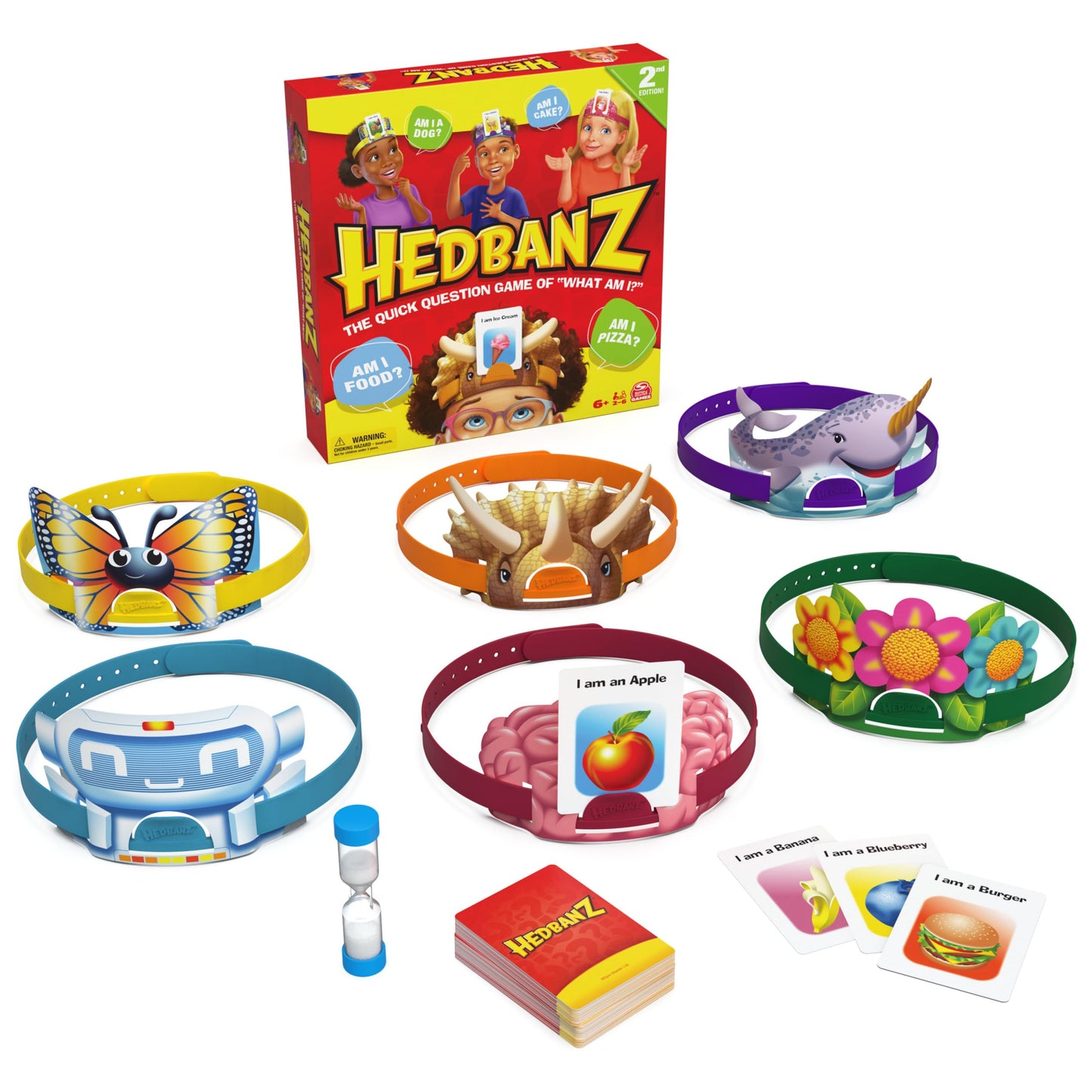 Hedbanz 2023 Edition Cards Juego de mesa de adivinación de imágenes: juegos familiares, juegos para la noche de juegos familiares, juegos para niños, juegos de cartas para familias y niños de 6 años en adelante