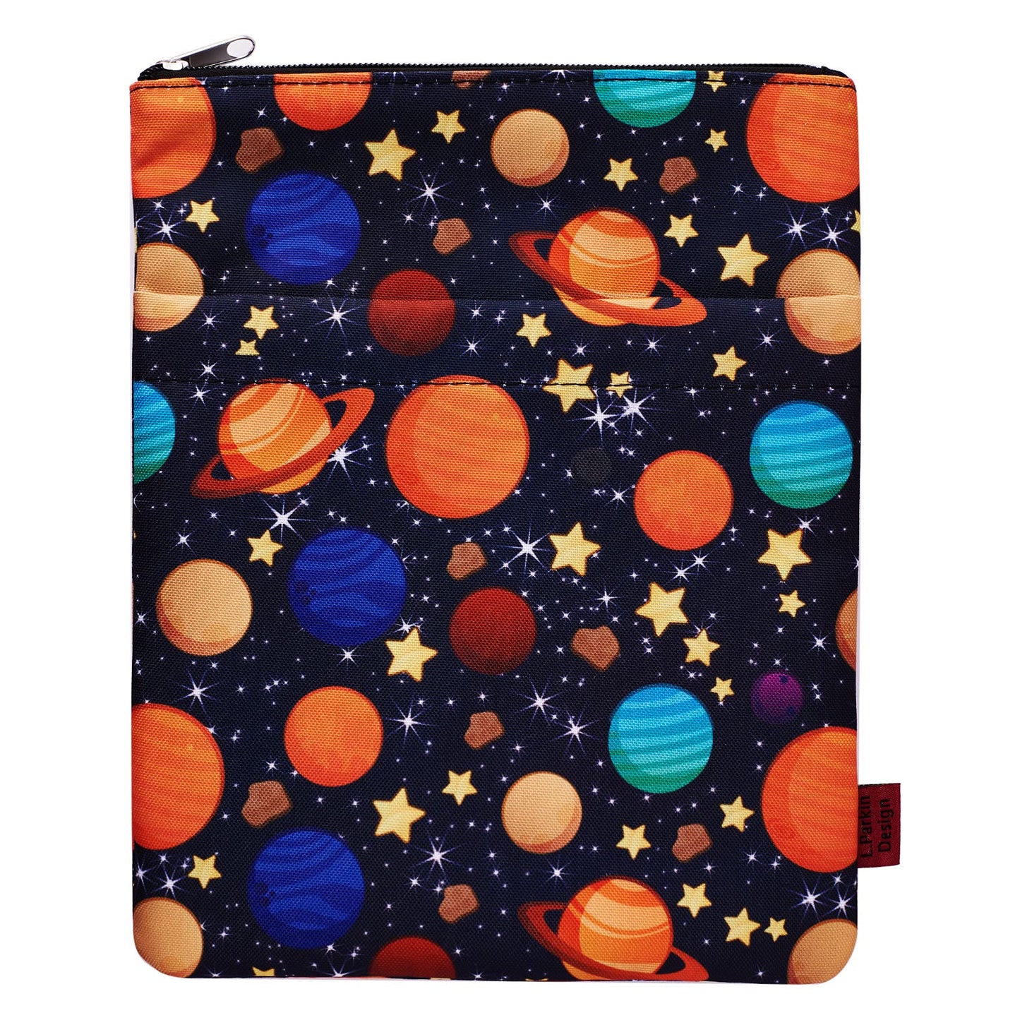 Funda para libros Galaxy Space Protector de libros, fundas para libros de bolsillo, tela lavable, fundas para libros con cremallera, regalo de libro mediano de 11 pulgadas x 8,7 pulgadas