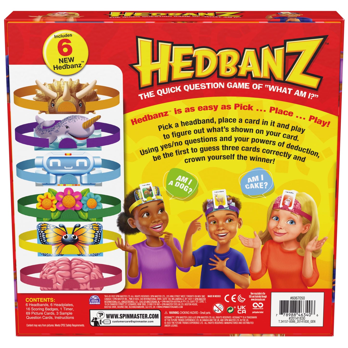 Hedbanz 2023 Edition Cards Juego de mesa de adivinación de imágenes: juegos familiares, juegos para la noche de juegos familiares, juegos para niños, juegos de cartas para familias y niños de 6 años en adelante