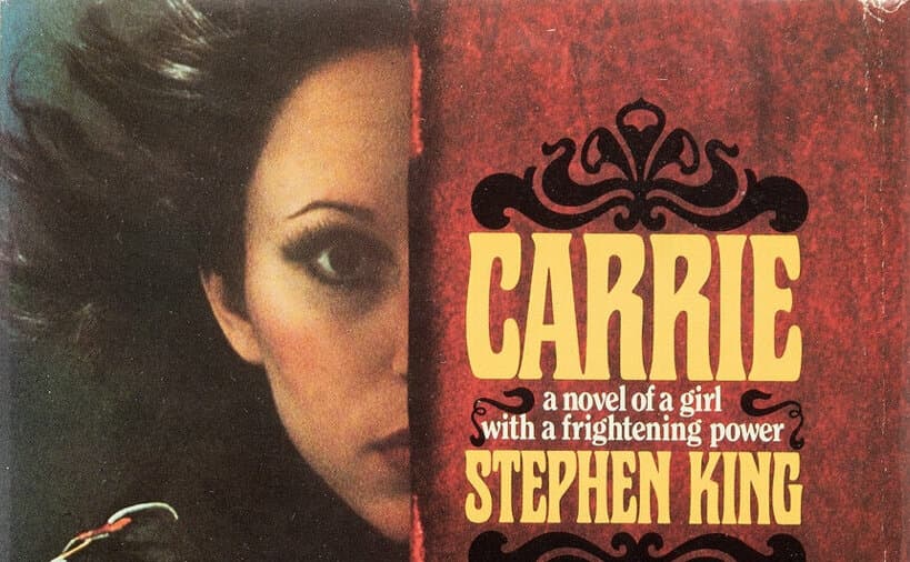 Crop of Stephen King's Carrie published in 1974