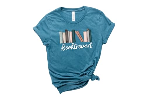 Booktrovert Shirt,Reader Gifts Shirt,Bookstagram Shirt,Book Lover Gift,Xmas Gift For Book Lover,Gift For Her,Teacher Tshirt, Librarian Shirt, Book Nerd Shirt,Library Lover