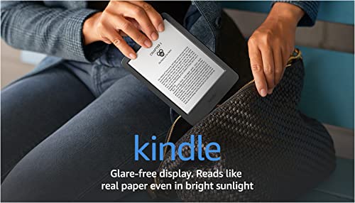 Amazon Kindle – The lightest and most compact Kindle, with extended battery life, adjustable front light, and 16 GB storage – Black