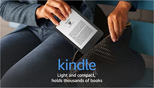 Amazon Kindle – The lightest and most compact Kindle, with extended battery life, adjustable front light, and 16 GB storage – Black