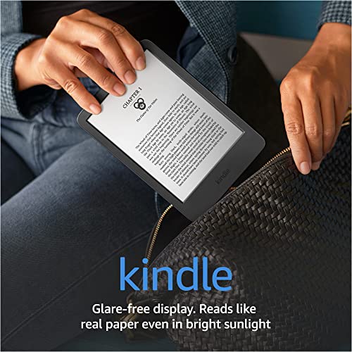 Amazon Kindle – The lightest and most compact Kindle, with extended battery life, adjustable front light, and 16 GB storage – Black