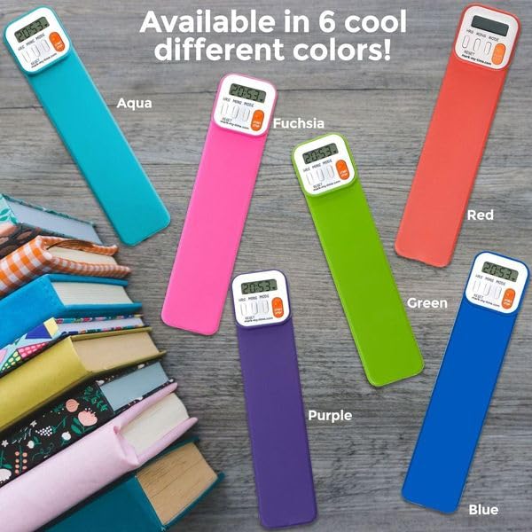 Mark-My-Time - Digital Bookmark - Mark My Time Reading Timer and Book Mark for Kids, Cool Bookmarks and Reading Incentives, Great Christmas Gift & Stocking Stuffer for Book Lovers - Purple