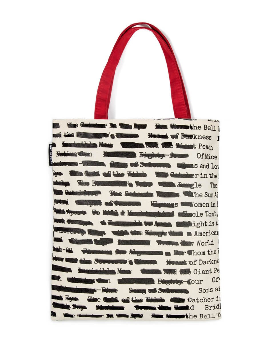 Out of Print Banned Book Tote Bag, 15 X 17 Inches