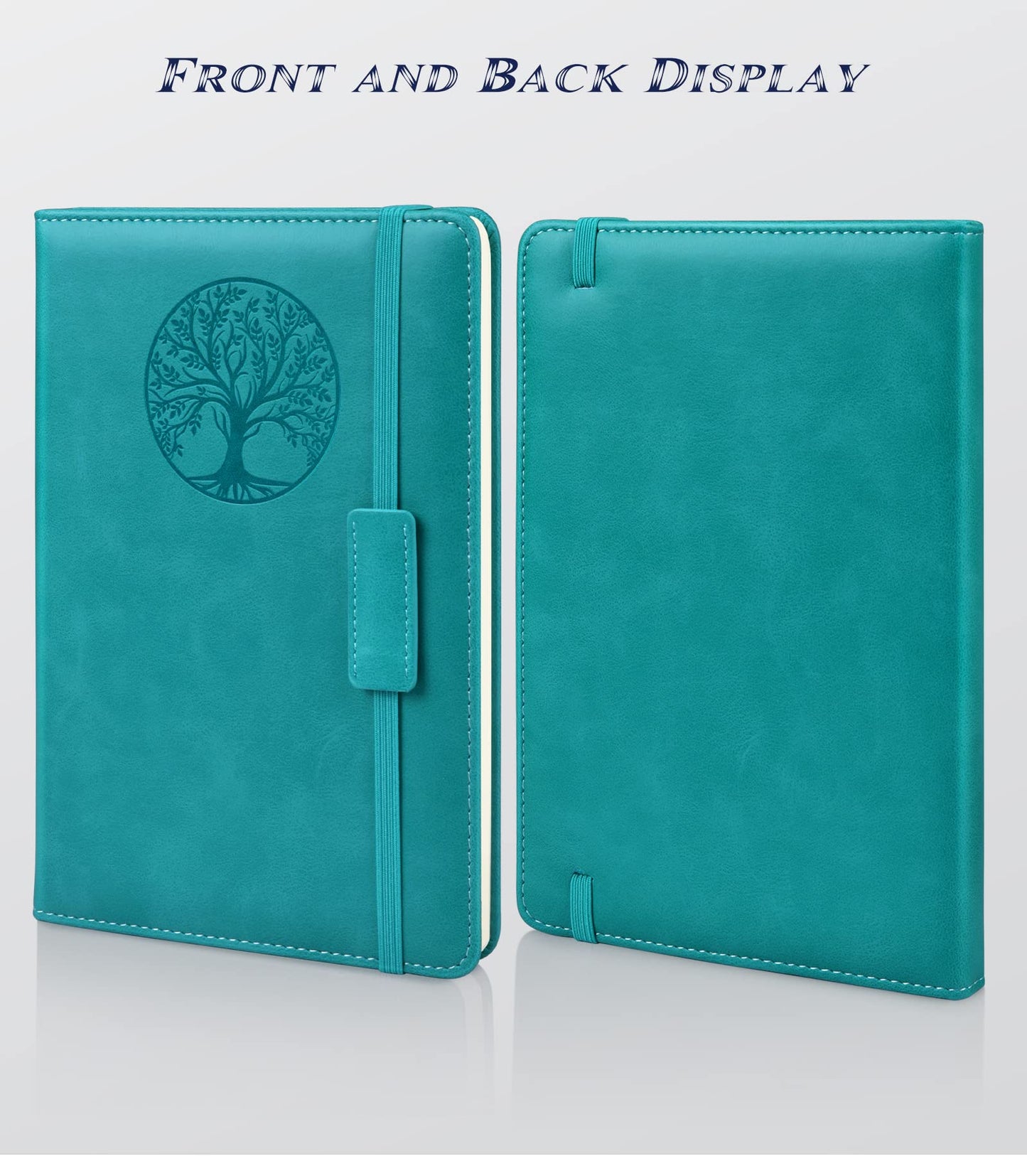 Biuwory Lined Journal Notebook for Women Men,256 Pages A5 Hardcover Leather Journals for Writing,Travel,Business,Work & School,College Ruled Notebooks for Note Taking,Diary Notepad 5.7"×8.3" (blue)