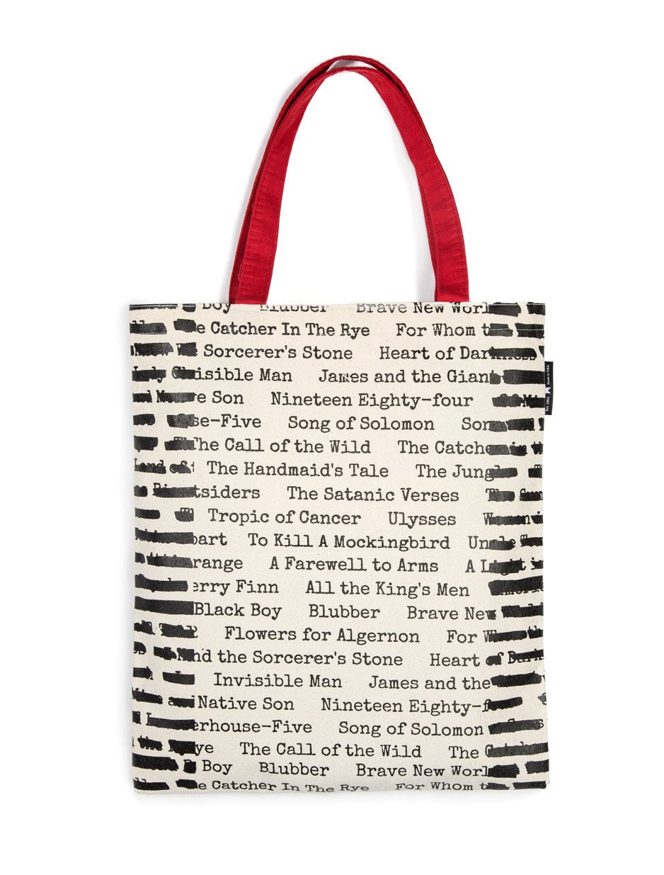 Out of Print Banned Book Tote Bag, 15 X 17 Inches