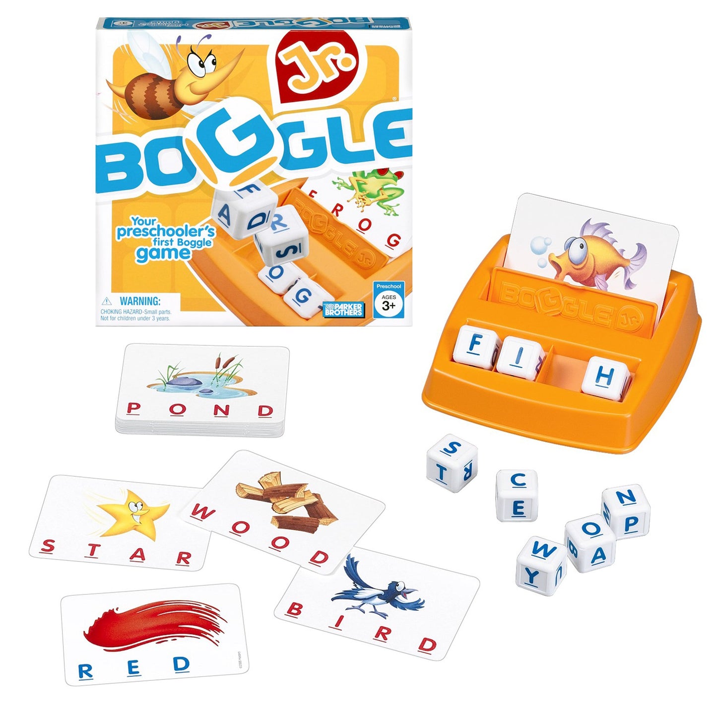 Hasbro Gaming Boggle Junior, juego de mesa preescolar, a partir de 3 años (exclusivo de Amazon)