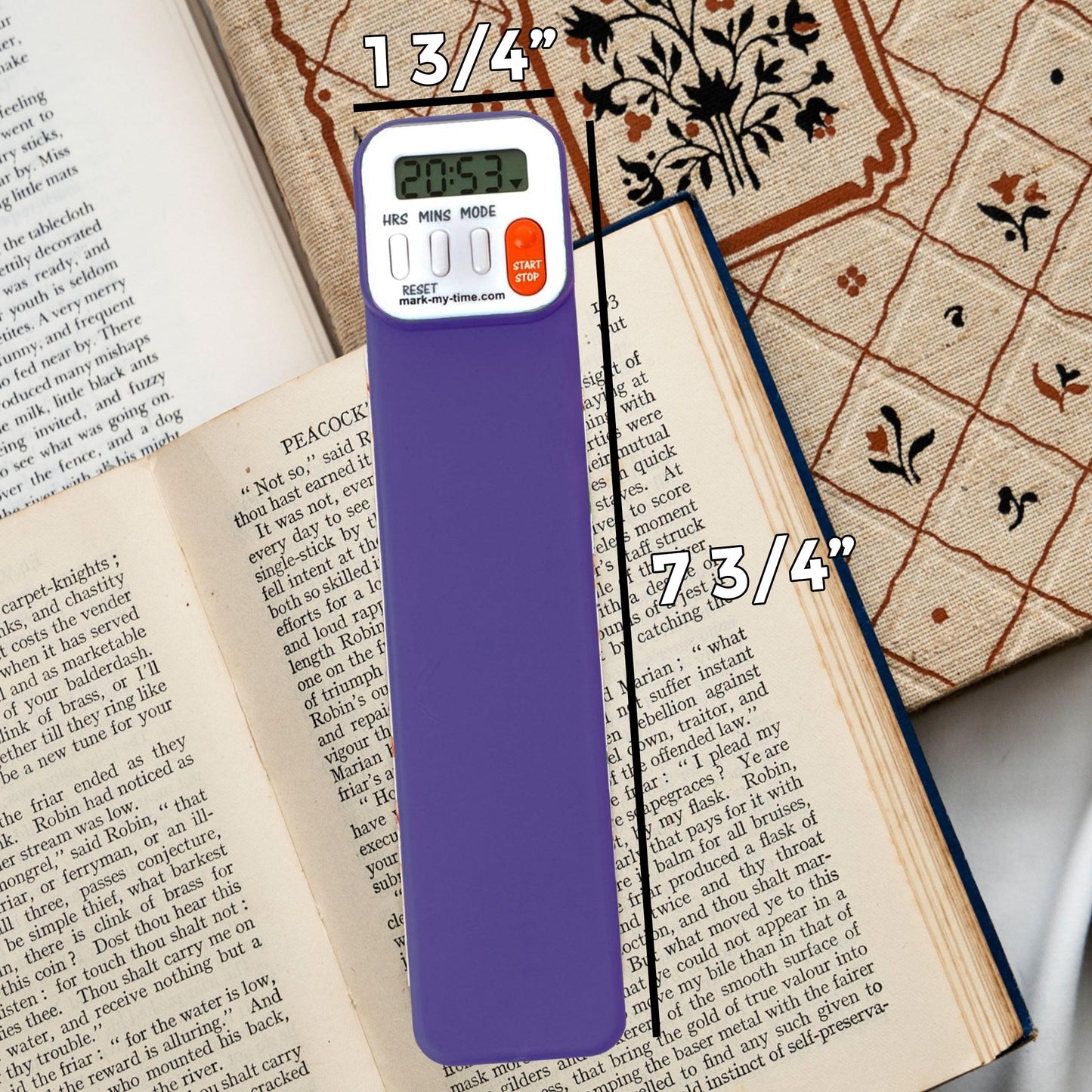 Mark-My-Time - Digital Bookmark - Mark My Time Reading Timer and Book Mark for Kids, Cool Bookmarks and Reading Incentives, Great Christmas Gift & Stocking Stuffer for Book Lovers - Purple